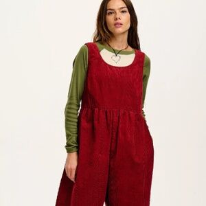 Lucy & Yak Red Corduroy Jumpsuit size US 8